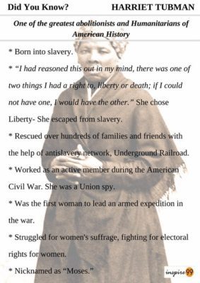 harriet tubman, harriet tubman achievements, harriet tubman facts, women achievers, inspiring quotes harriet tubman, harriet tubman life story