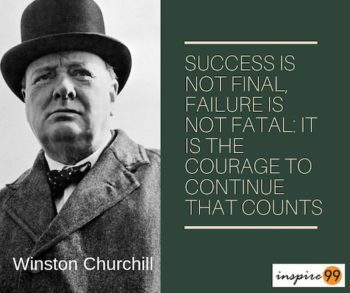 Success is not final, failure is not fatal - Winston Churchill - Inspire99