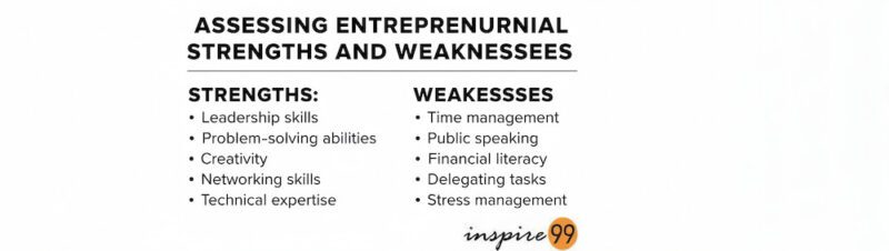 How do I assess my strengths and weaknesses for entrepreneurship? 2 Examples to assess Strengths and Weaknesses for Entrepreneurship